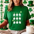 thumbnail image 6 of Hxlamzoo St Patrick's Day Shirt Women Lucky Four-Leaf Clover Graphic Shamrock Tshirt Spring Short Sleeve Tee Tops, 6 of 7
