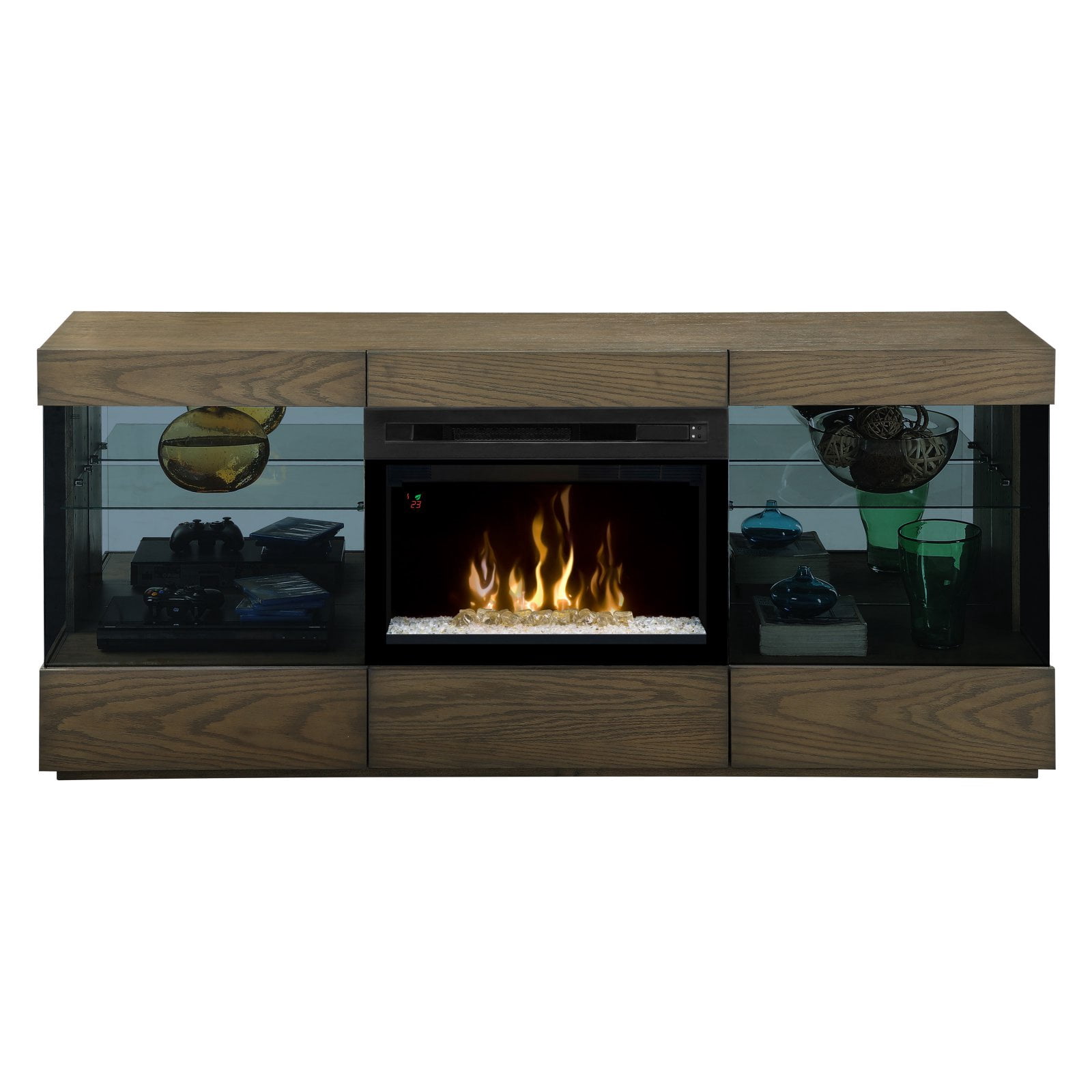 Dimplex Axel Media Console Electric Fireplace With Glass Ember Bed for TVs  up to 70, Raked Sand - Walmart.com