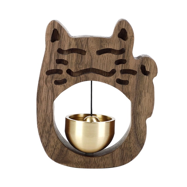Puerta de vintage, carillón , Feng Shui, campana de latón, decoración, timbre de jardín creativo, para refrigerador, puerta de Nogal negro
