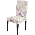 thumbnail image 5 of Striped Stretch Chair Covers for Dining Room Set of 6 Plantain Printed Stretchable Dining Chair Slipcover Washable Removable for Kitchen Office, 5 of 5