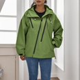 thumbnail image 2 of Gibobby Abrigos talla grande Chaqueta unisex de color sólido para escalada en montaña al libre, otoño e invierno, ajuste holgado, ropa de abrigo informal para parejas a de viento (Verde, M), 2 of 5
