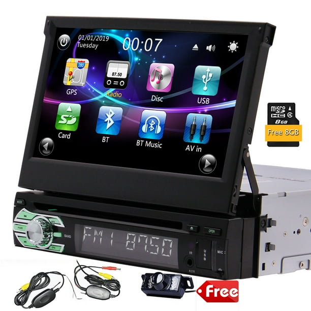 Single Din Car Stereo 7 Inch Car Radio Touch Screen DVD Player with Mirror Link for Android