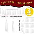 thumbnail image 2 of Banner Hysilla con flecos blancos con forma de serpentina, 9 m, 2 of 6