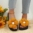 thumbnail image 2 of Xfvqtps New Ladys Slippers Flower Platform Wedge Open Toe Arch Support Comfortable Non-Slip Fashionable Vacation Beach Summer EVA Slippers Yellow, 2 of 7