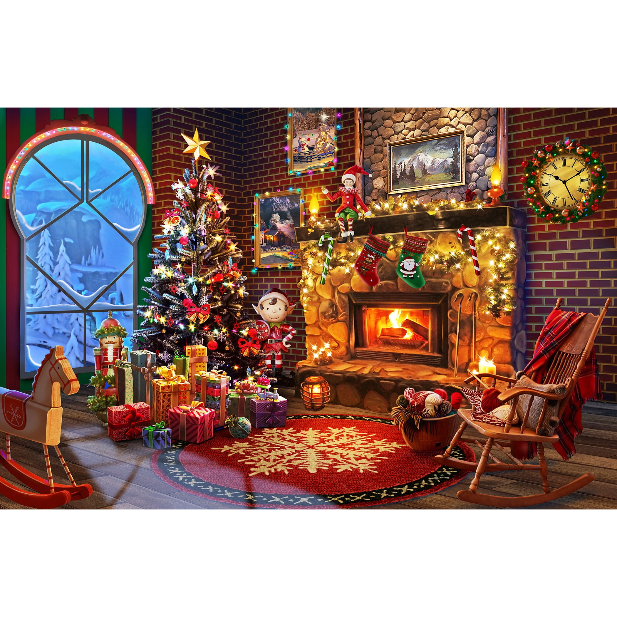 LAVIEVERT 1000 Piece Wooden Jigsaw Puzzles Christmas Puzzle Game LAVIEVERT 1000 Piece Wooden Jigsaw Puzzles Christmas Puzzle Game