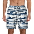 thumbnail image 2 of Picia Palm Tree pattern Mens Swim Trunks with Compression Liner Stretch Beach Shorts Quick Dry with Zipper Pockets No-Chafing Board Shorts-Large, 2 of 9