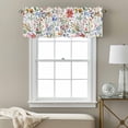 thumbnail image 3 of Spring Flower Valance Curtain Watercolor Colored Floral Garden Window Valances Rod Pocket Short Curtains Window Treatments for Kitchen Bedroom Bathroom Laundry 56" x 16", 3 of 9