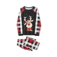 thumbnail image 5 of Elippeo Christmas Family Matching Pajamas Set, Long Sleeve T-shirt with Plaid Pants Baby Jumpsuit, Dog Costume, 5 of 10