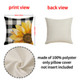 thumbnail image 2 of Fundas de almohada de girasol de 45 x 45 cm, decoración de verano con diseño de girasoles a cuadros estilo búfalo para sofá, interior y exterior, con diseño de abejas y girasoles amarillos., 2 of 3