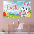 thumbnail image 4 of Easter Eggs- Easter Banner Holiday Decorations Egg Bunny Flag Background Cloth Holiday Party Photo Background, 4 of 5