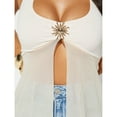 thumbnail image 5 of Women’s Boho Corset Tank Top – Sexy White Backless V-Neck Tie Strap Flowy Top for Summer Festival Going Out, 5 of 5