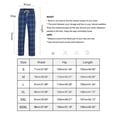 thumbnail image 3 of Mens Plaid Wide Leg Trousers Elastic Waist Loose Fit Casual Pants with Pockets, Lightweight Comfort Bottoms for Daily Wear And Outdoor Activities Blue L, 3 of 9