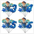 thumbnail image 2 of Blippi Tema De Dibujos Animados De Película De Aluminio Número De Globos Conjunto De Fiesta De Cumpleaños Suministros De Profesor De Inglés Juguete Decorativo Globo, 2 of 4