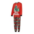 thumbnail image 3 of Family Matching Christmas Pajamas, Baby Romper/Letter Christmas Tree Dinosaur Print Long Sleeve Tops Plaid Pants Sleepwear Set, 3 of 9