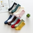 thumbnail image 6 of Toddler Baby Knitted Socks Infant Medium Tube Socks Solid Color Ribbed Knit Knee High Socks Seamless Stockings, 6 of 6