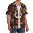 thumbnail image 4 of Disketp Men's Hawaiian A Cup Of Black Coffee On A Saucer Print Shirts Button Down Holiday Beach Shirts-Medium, 4 of 7