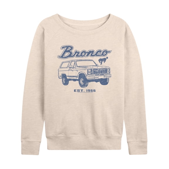 Ford - Bronco Sketch - Women's French Terry Long Sleeve Pullover