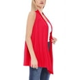 thumbnail image 2 of Women's Sleeveless Long Body Open Draped Front Solid Cardigan Vest S-3XL, 2 of 4
