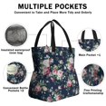 thumbnail image 3 of Pioneer Flower Floral Print Pattern Drawstring Lunch Bag Women - Drawstring Lunch Bag Insulated for Work Office - Stain-Resistant Large Lunchbags for Women with Multi-Pockets, 3 of 6
