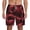 White, variant on Red Line for Men's Swimming Trunks Swim Trunks Quick Dry Swim Shorts with Mesh Lining Funny Swimwear Bathing Suits
