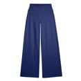 thumbnail image 5 of CAIVO Yoga Pants Women Workout High Waist Athletic Gym Pilates Leggings Stretch Solid Color Running Fitness Trousers , Blue, 5 of 5