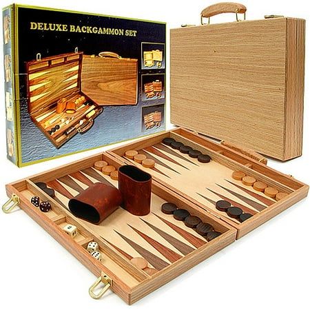 Deluxe Wooden Backgammon Set