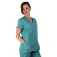 thumbnail image 2 of Green Town Scrubs for Women Scrub Set - V-Neck Top and Straight Leg Pant, 6 Pockets, Durable Fabric, 2 of 7