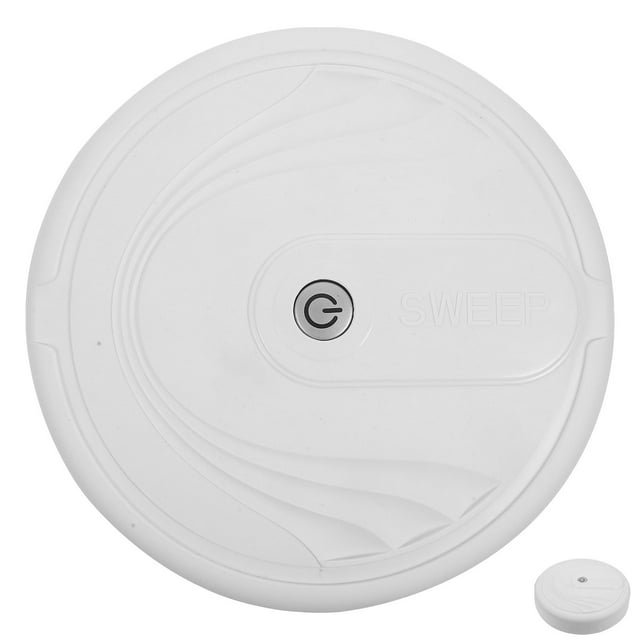 CIMAXIC Robot de Nettoyage de Sol Simulation Jouet de Jeu de Rôle pour Enfants Balayeuse de Sol Rechargeable Sans Pile Blanc (à Piles), 9.06"X9.06"X1.77 Pouces