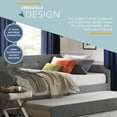 thumbnail image 3 of ClickDecor Bella Upholstered Daybed and Trundle Dark Gray, 3 of 7