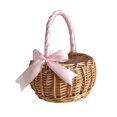 thumbnail image 2 of Storage Holder Woven Baskets Eco-friendly Multi-functional Wicker Handle Woven Wicker Basket for Anniversary White, 2 of 5