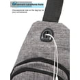thumbnail image 4 of Deago Men Women Chest Sling Shoulder Bag Cross Body Fanny Pack Sports Travel Backpack with Earphone Hole (Gray), 4 of 8