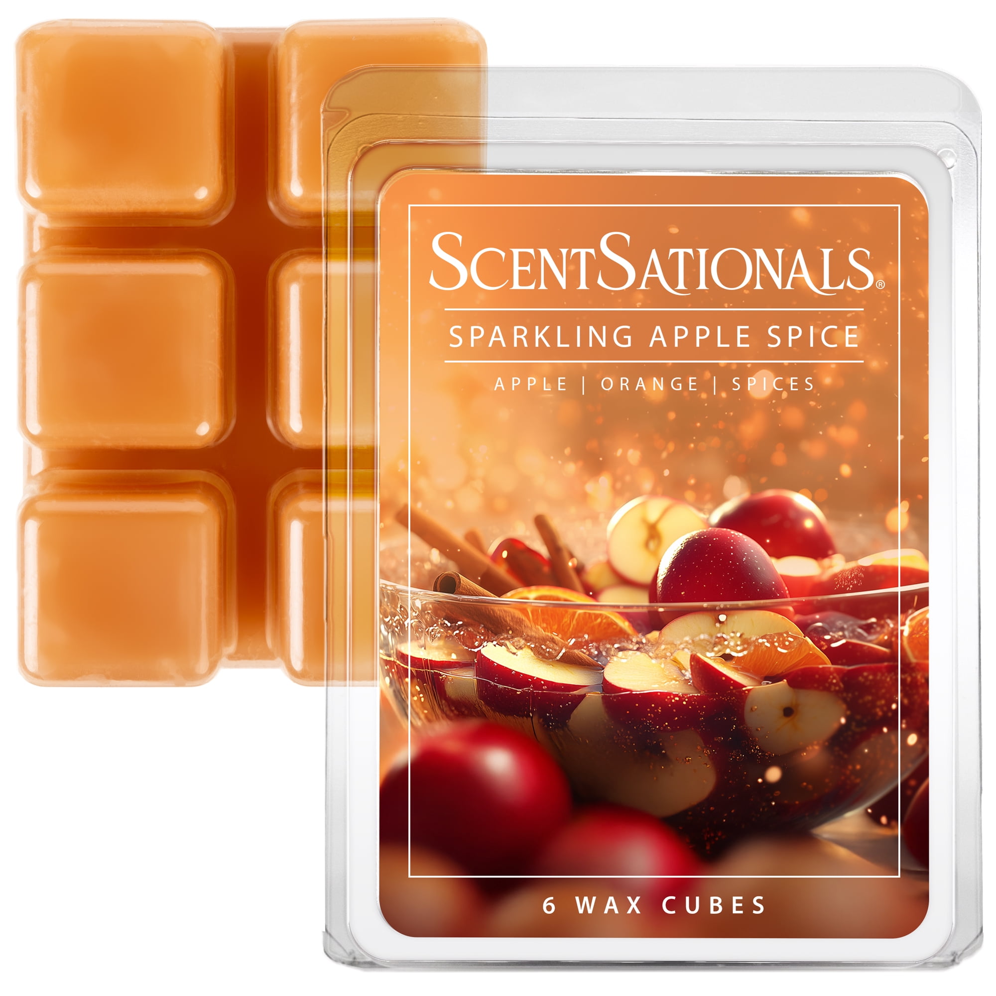 (5 pack) Sparkling Apple Spice Scented Wax Melts, ScentSationals, 2.5 oz