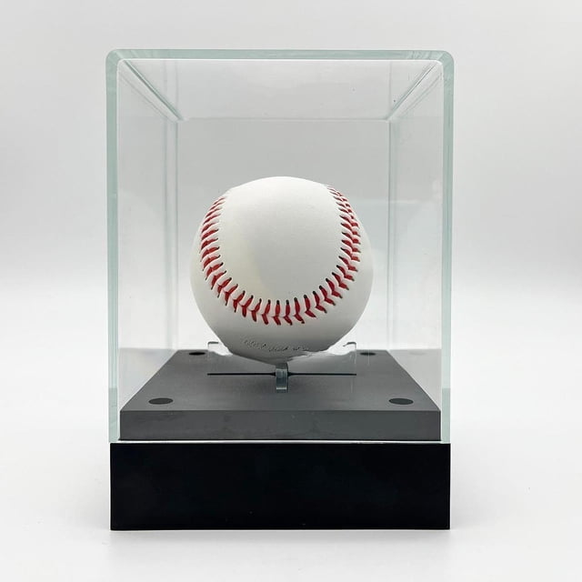 Cubo de exhibición de estuches de béisbol con decoración ligera y resistente almacenamiento estable de soporte de béisbol acrílico para colecciones