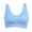 Blue, variant on Fymall Women's Stretch Workout Crop Top Fitness Yoga Gym Sports Bra Vest