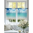 thumbnail image 4 of Ocean Blue Sheer Curtains 54 Inch Length 2 Panels Set for Living Room/Bedroom, Beach Nature Coast Sea Shore Sky Seawater Curtain Sheers Drapes Rod Pocket Curtains Window Treatment Set 52''x54''x2, 4 of 7