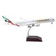 thumbnail image 2 of GeminiJets G2UAE1274 1 to 200 Scale Airbus A350-900 Commercial Aircraft Emirates Airlines White with Striped Tail Gemini 200 Series Diecast Model Airplane, 2 of 6
