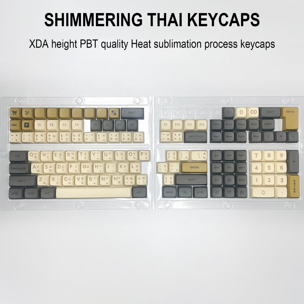 Zeiwohndc Thai Keycaps XDA PBT Keycap for 61/64/68/75/87/98/104 MX Switches Keyboard