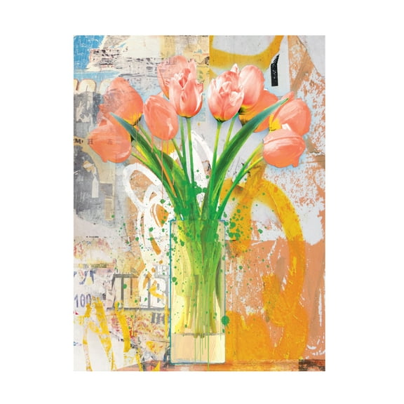 Canvas Wall Art - Porter Hastings 'Urban Bouquet 13' Wall Art for Living Room, Bedroom, or Office Décor by Trademark Fine Art - 14 x 19 Inches