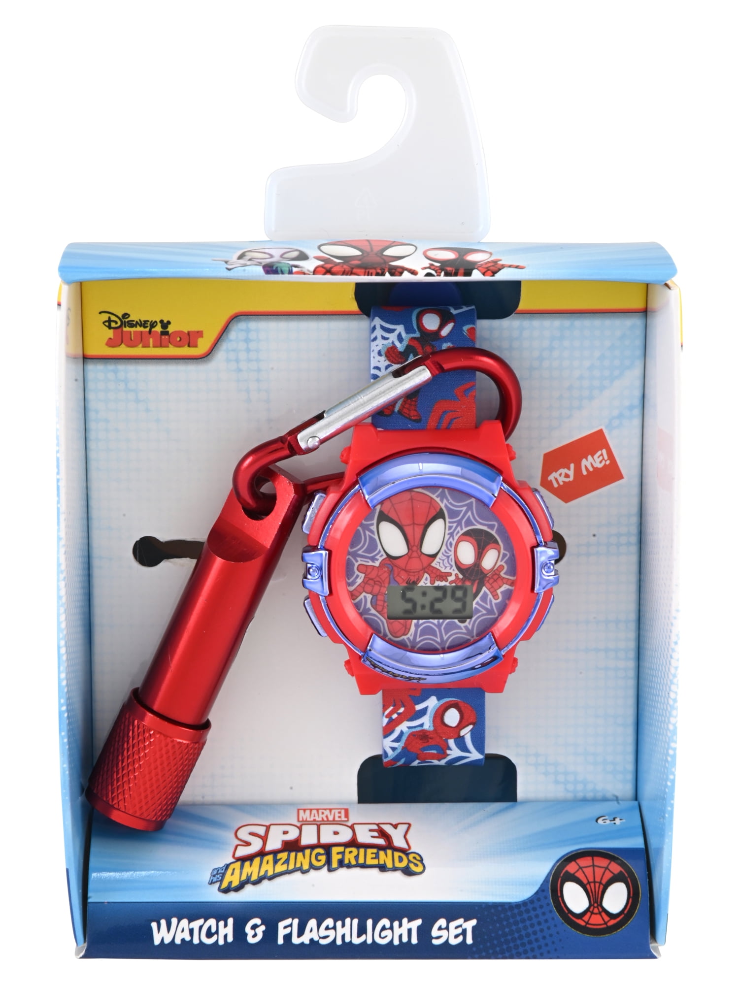 Marvel, Spider-Man Children's LCD Watch, Flashing Lights, Red