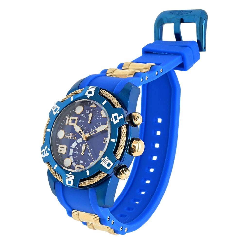 Invicta Bolt 50mm Quartz Chronograph Silicone Strap Watch