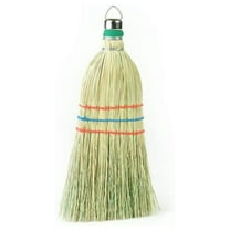 -Made Whisk Broom - Authentic Corn Straw Broom with Metal Hanging Hook, Natural, 11 inches