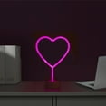 thumbnail image 4 of Northlight LED Heart Neon Table Light- 11.5" - Pink, 4 of 8