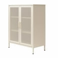 thumbnail image 5 of Novogratz Channing 2 Door Accent Cabinet-Mesh Metal Locker, Parchment, 5 of 11