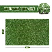 Realistic Artificial Turf Grass, 5 FT X 12 FT Artificial Synthetic Fake Grass, 20MM Green Turf Rug Pet Dogs Lawn Mat with Drainage Holes for Indoor Outdoor Patio Garden Landscape