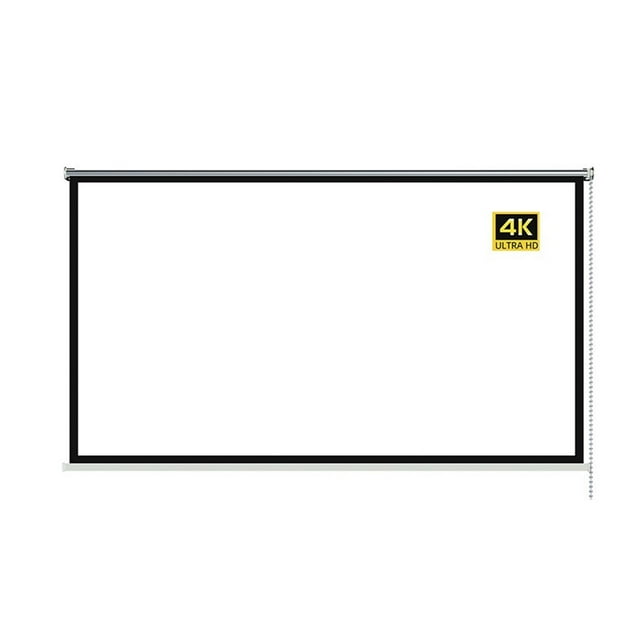 Portable HD Projector Screen Hand Pull Down Projector Screen 84 100 120 Inches 16:9 4:3 Easy To Assemble ,Easy to Use