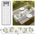 thumbnail image 3 of White Floral Table Runner Linen Burlap Table Runner 90 Inches Long Botanical Magnolia Flower Leaves Butterfly Dresser Scarves for Kitchen Island Coffee Dining Party Wedding Holiday Decor 13"x90", 3 of 8