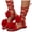 Red, variant on Women's Lace Up Flat Sandals Flower Rome Ruffle Strappy Sandal Casual Woven Ankle Strap Slip On Dress Shoes Brown Size 9