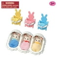 thumbnail image 2 of Calico Critters Triplets Care Set, Dollhouse Playset with 3 Figures and Accessories, 2 of 9
