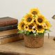 thumbnail image 5 of Ramo de girasoles artificiales para bodas, fotografía y decoración del hogar: flores de plástico realistas con tallos flexibles., 5 of 6