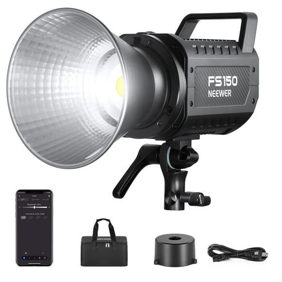 Lámpara de vídeo LED Neewer FS150 130W 5600K CRI97+ con 9 efectos